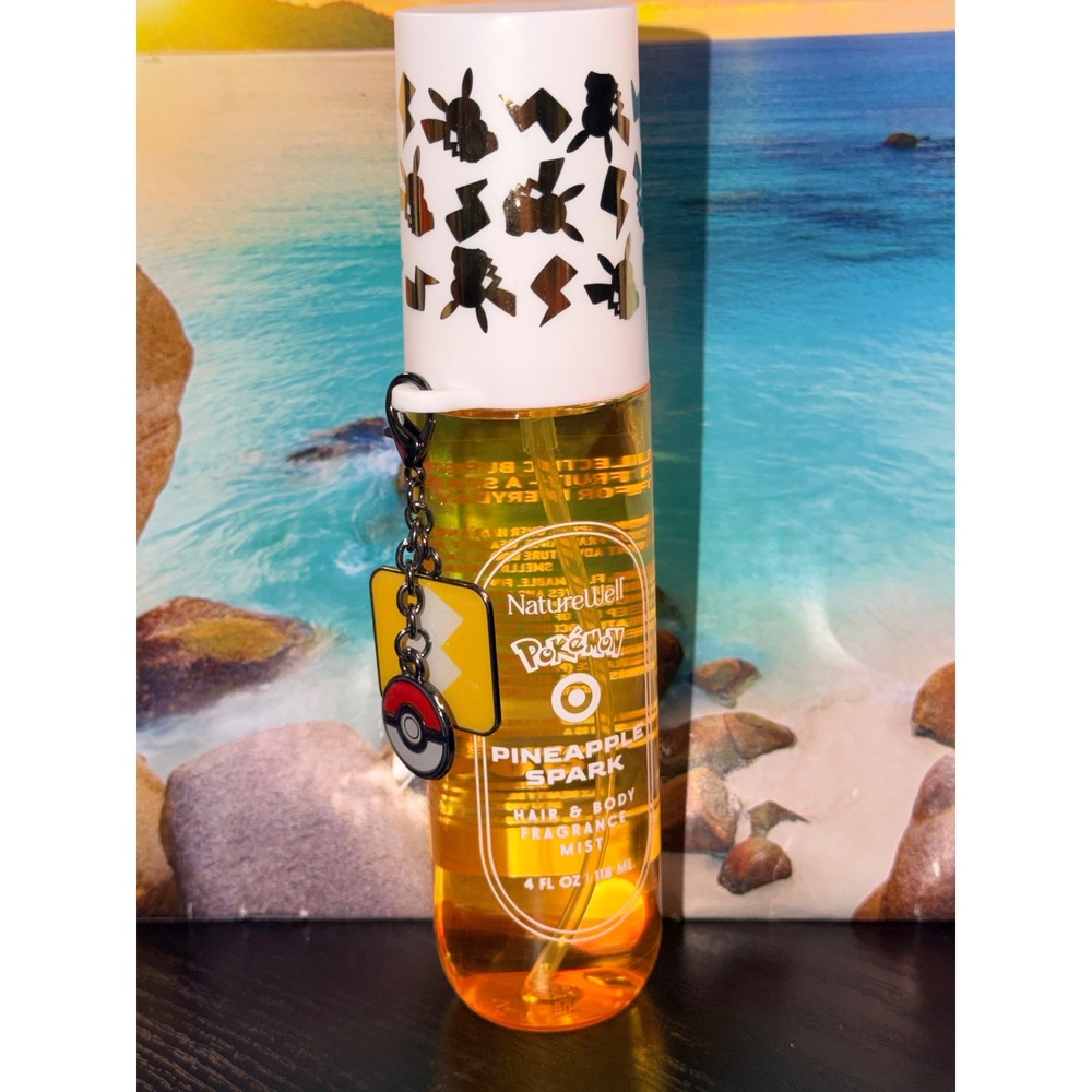 NatureWell Pokemon Pineapple Spark Hair & Body Fragrance Mist 4oz with Keychain